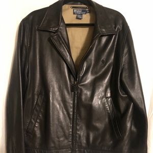 Polo Ralph Lauren Brown Leather Jacket - Men's
